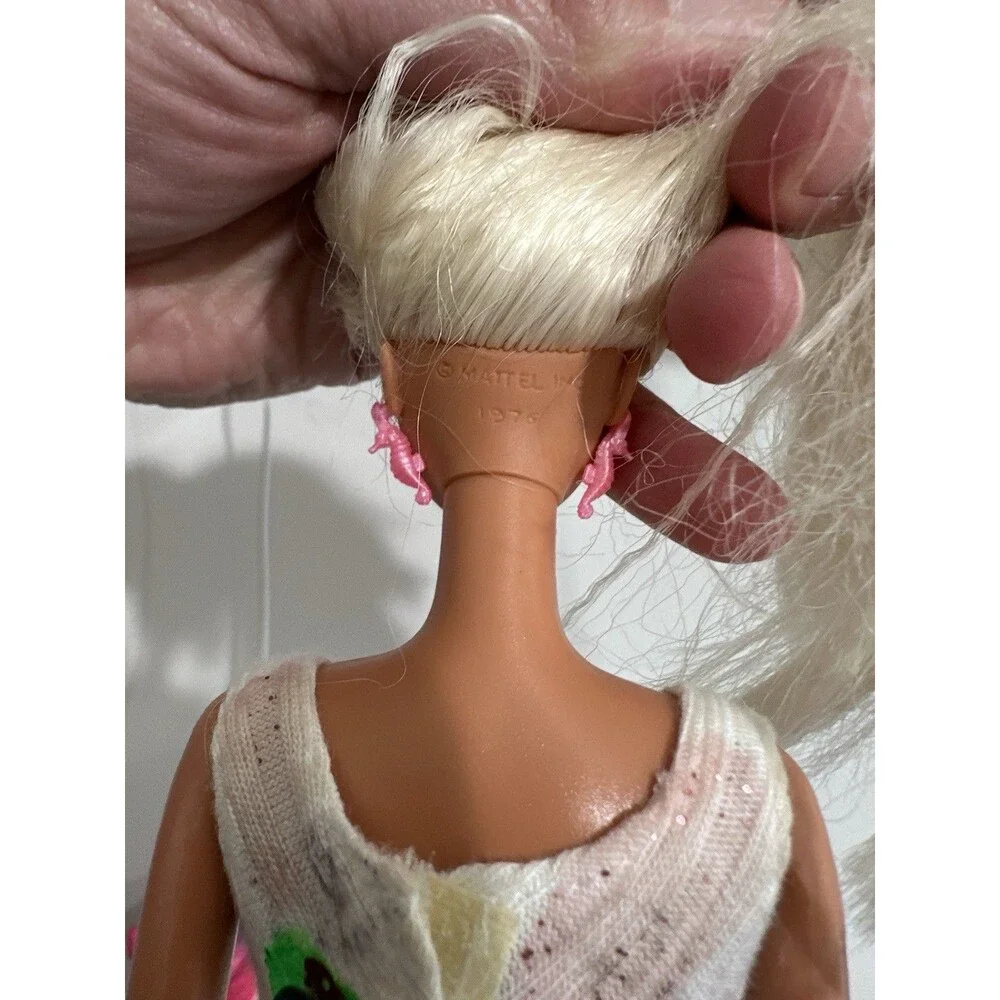 Vintage 1996 Barbie Bubbling Mermaid Doll Blonde Blue Tail Mattel 16131 Y2K